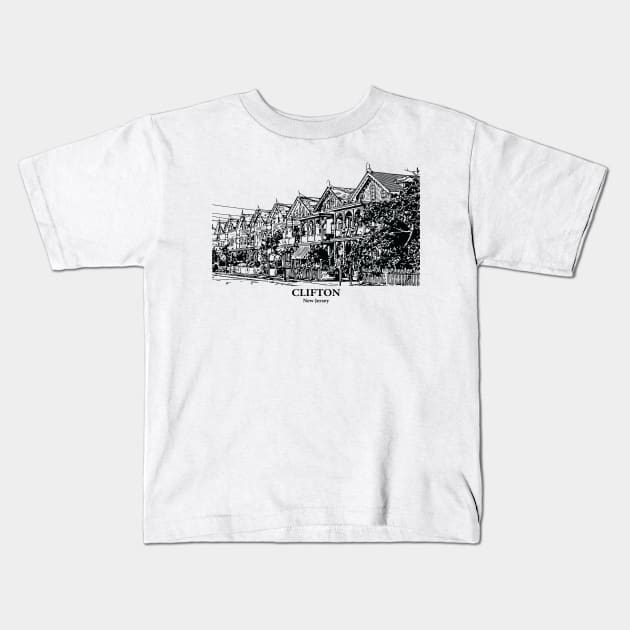 Clifton - New Jersey Kids T-Shirt by Lakeric